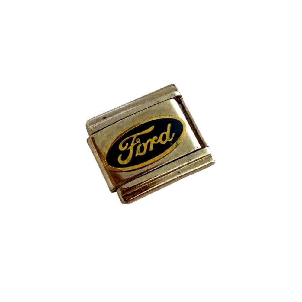 Ford Car Logo Auto 9mm Stainless Steel Italian Charms Link Bracelet Y2K NEW